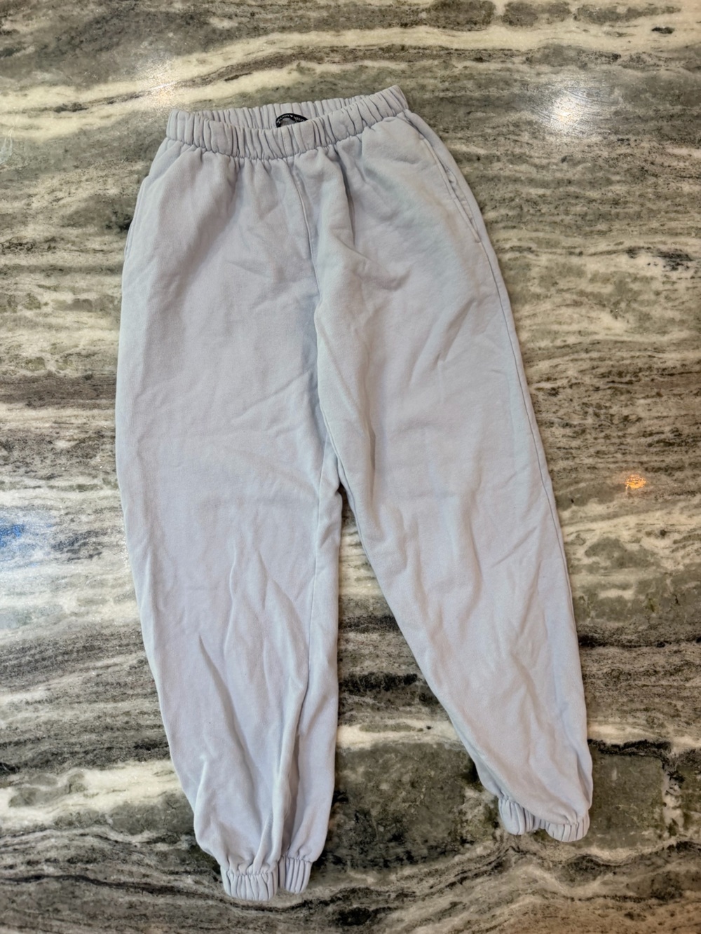 Brandy Melville Light Gray Elastic Waist Sweatpant Joggers